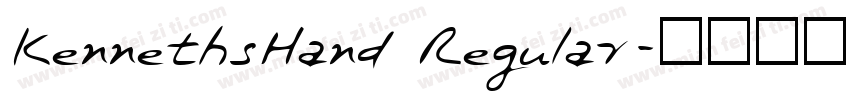 KennethsHand Regular字体转换